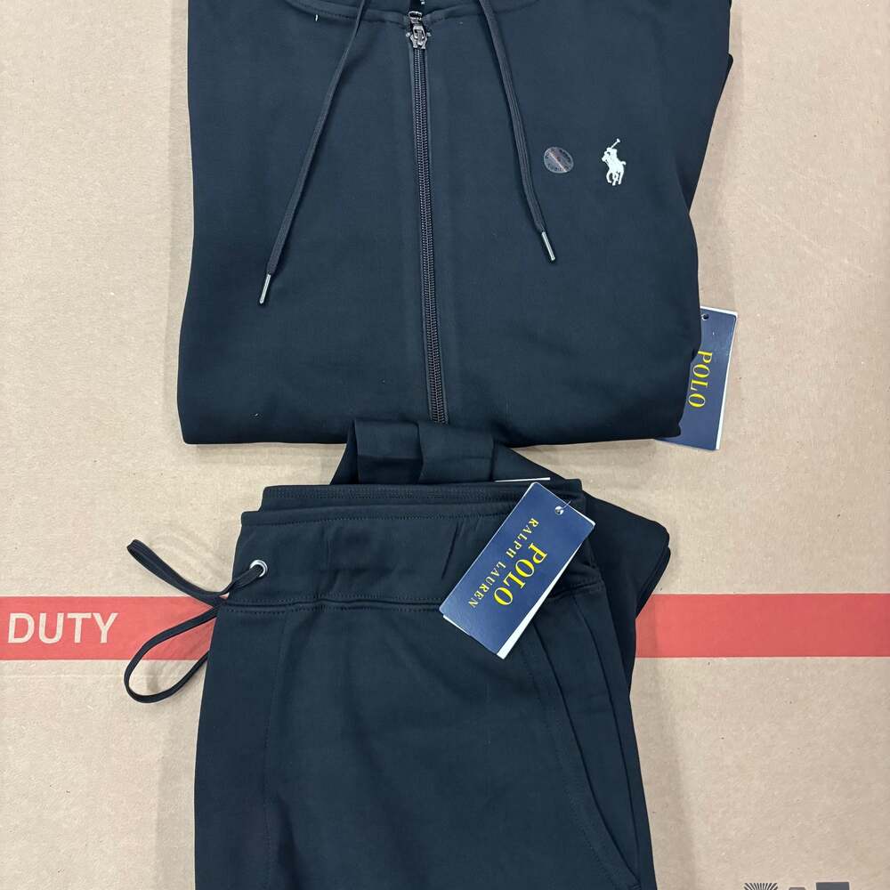 Polo Ralph Lauren Men's Double Knit Full Zip Hoodie in Aviator Navy
